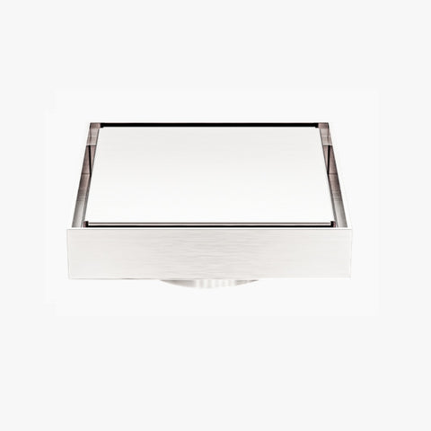 Amelie Royale Square Tile Insert Floor Waste 100mm (80mm Outlet) Brushed Nickel BDOW009BN