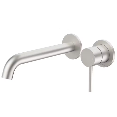 Caroma Liano II Wall Basin / Bath 210mm (Trim Kit Only) - 2 x Round Cover Plates -Lead Free Brushed Nickel 96356BN6AF