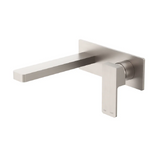 Amelie Wall Basin/Bath Mixer Square with 187mm Spout Brushed Nickel BDO301507aBN