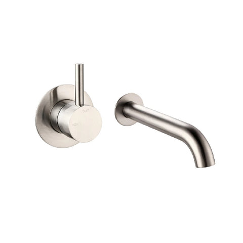 Vito Bertoni Wish2 Wall Basin/Bath Set Fixed 180mm Brushed Nickel 41195WS6