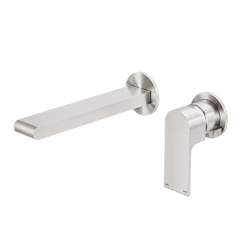 Nero Bianca Wall Basin/Bath Mixer 187mm Separate Back Plate Trim Kits Only Brushed Nickel NR321510ETBN