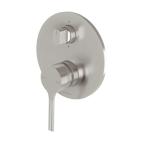 Phoenix Vivid Slimline Oval SwitchMix Shower/Bath Diverter Mixer Fit-Off (Trim Kit Only) Brushed Nickel VV2940-40