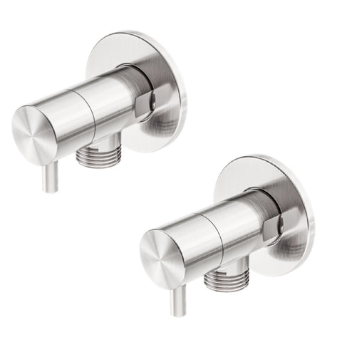 Amelie Royale Washing Machine Tap Set (Pair) Brushed Nickel BDO262109DBN
