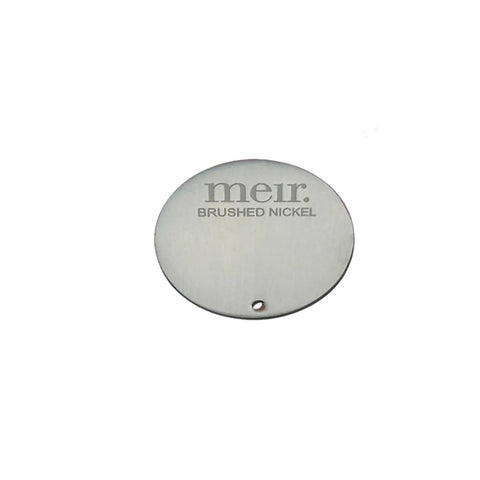 Meir Round Colour Sample Disc (No Box) Brushed Nickel NBMD01.02PVDBN