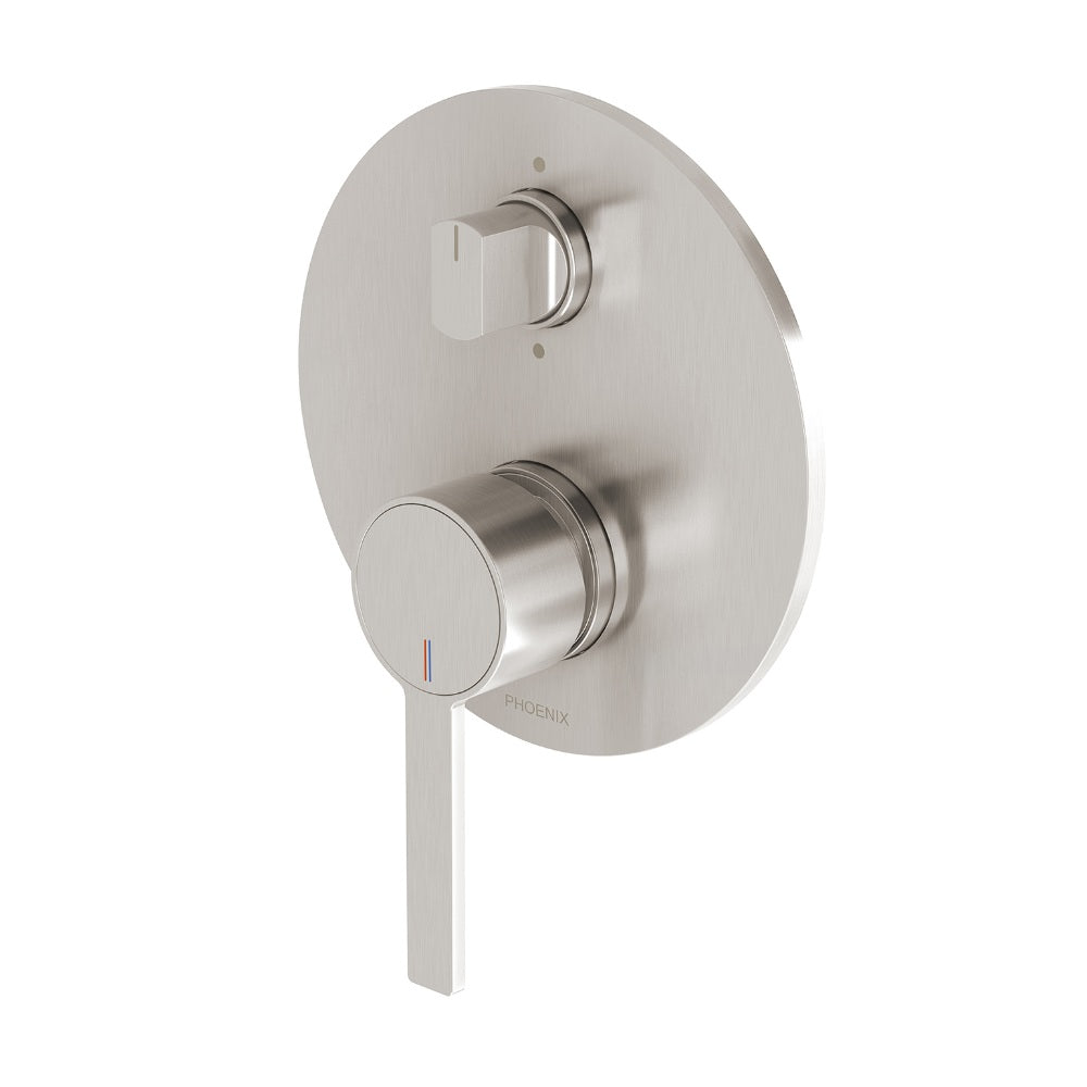 Phoenix Lexi Mkii Switchmix Shower / Bath Diverter Mixer Brushed Nickel 123-2910-40-1