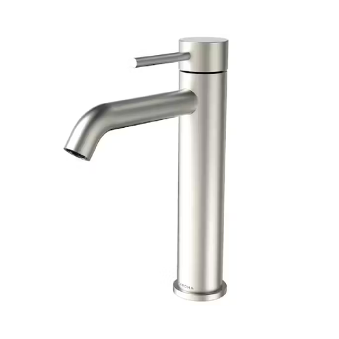 Caroma Liano II Mid Tower Basin Mixer Lead Free Brushed Nickel 96342BN6AF