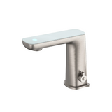 Nero Claudia Sensor Mixer With White Top Display Brushed Nickel NR222102BN