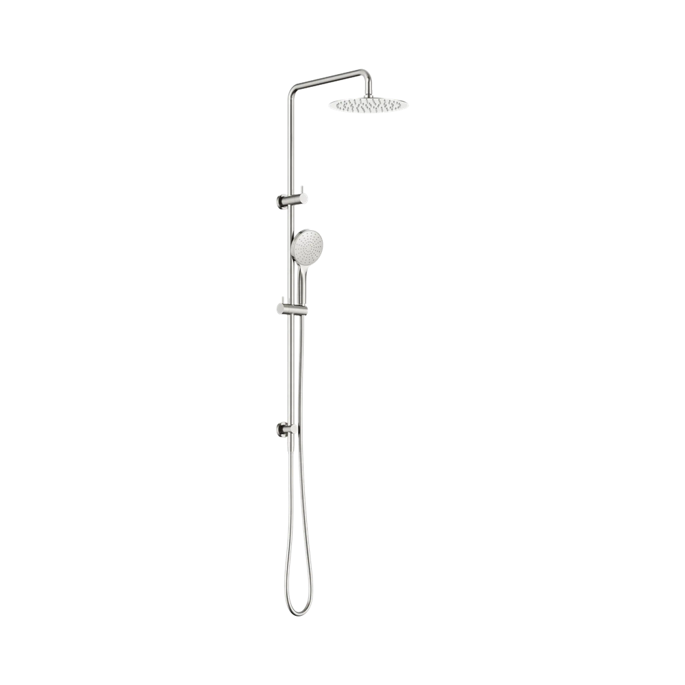Amelie Royale II Twin Shower Rail Set w/ 250mm Round Head Brushed Nickel BDO232105GBN
