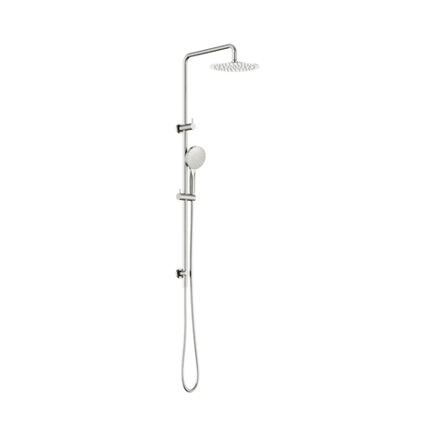 Amelie Royale II Twin Shower Rail Set w/ 250mm Round Head Brushed Nickel BDO232105GBN