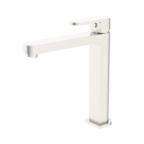 Nero Ecco Tall Basin Mixer Brushed Nickel NR301301ABN