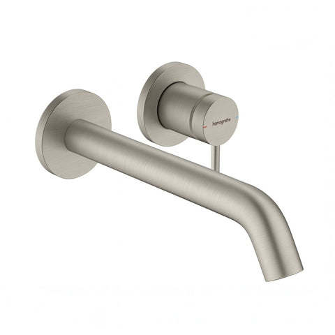 Hansgrohe Tecturis S Single Lever Basin Mixer For Concealed Installation Wall-Mounted w/ Spout 22.5 cm Lead Free Brushed Nickel 73351823