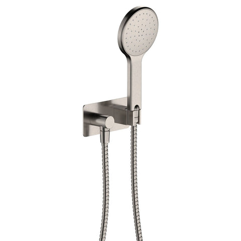 Fienza Kaya Hand Shower Rectangular Plate Brushed Nickel 433115BN