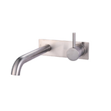 Vito Bertoni Wish2 Wall Basin/Bath Set Fixed 220mm w/ Backplate Brushed Nickel 41192WS6