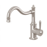 Phoenix Nostalgia Sink Mixer 230mm Shepherds Crook Brushed Nickel NS738-40-1