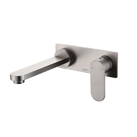 Otti Vetto Wall Basin Mixer Brushed Nickel V11WBMBN