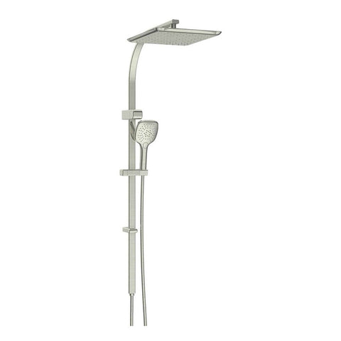 Greens Swept Airflo Twin Rail Shower Brushed Nickel 186901