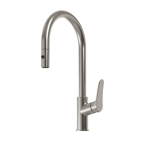 Oliveri Verona Pullout Gooseneck Sink Mixer Brushed Nickel VA306502BN-P