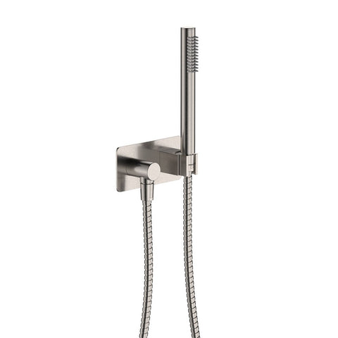 Fienza Isabella Hand Shower Rectangular Plate Brushed Nickel 433112BN