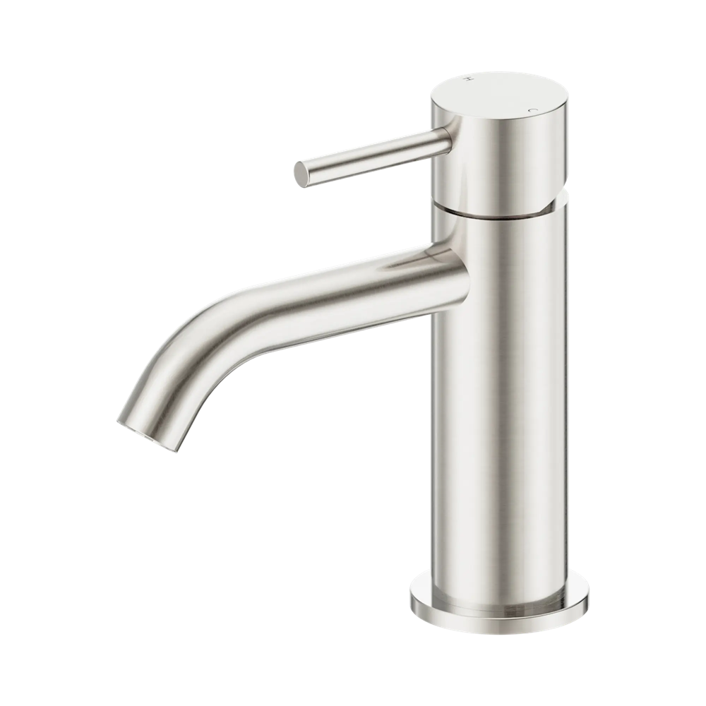 Nero Dolce Ii Curved Spout Basin Mixer Brushed Nickel 25B014BN