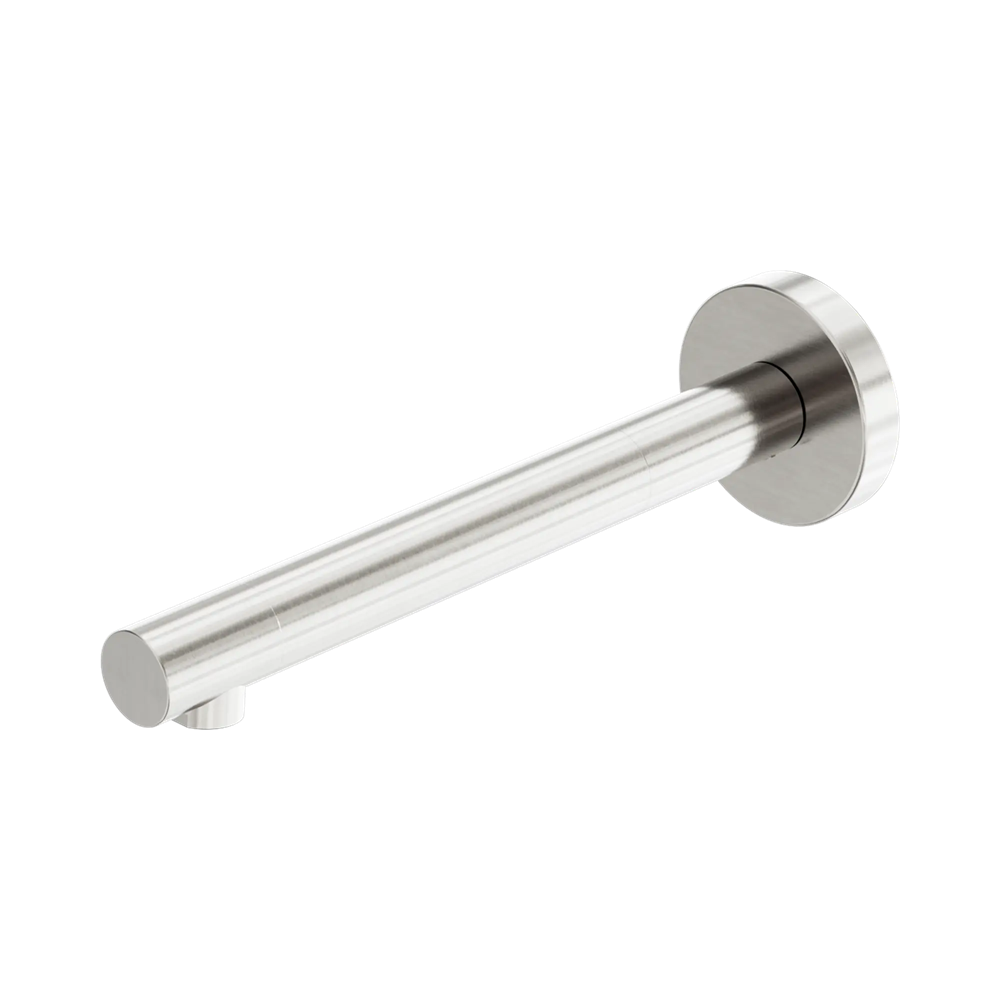 Nero Dolce Ii Fixed Outlet Ii Pushfit 60x12mm Backplate 185mm Brushed Nickel 25B018BN