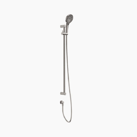 Nero Mecca Care 25mm Grab Rail And Adjustable Shower Rail Set 900mm Brushed Nickel NRCS004BN