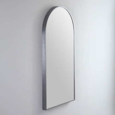 Remer Modern Arch Mirror 510x910mm Brushed Nickel MA51-BN