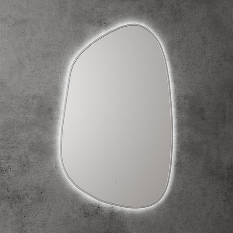 Aulic Tarcoola Asymmetric Led Mirror 553x903x36mm Brushed Nickel LMTAR-550-BN