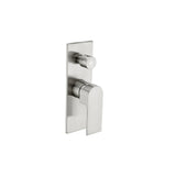 Nero Bianca Shower Mixer With Divertor Brushed Nickel NR321511ABN