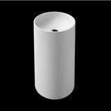 Kaskade Pure Noor Freestanding Round Stone Basin 430mm Matte White VXA15-430-NIK2010NA