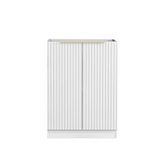 Otti Noosa Fluted Laundry Cabinet 1300mm White / Matte White Top LA-1300-NSW-MW