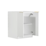 Otti Noosa Fluted Laundry Cabinet 1300mm White / Matte White Top LA-1300-NSW-MW