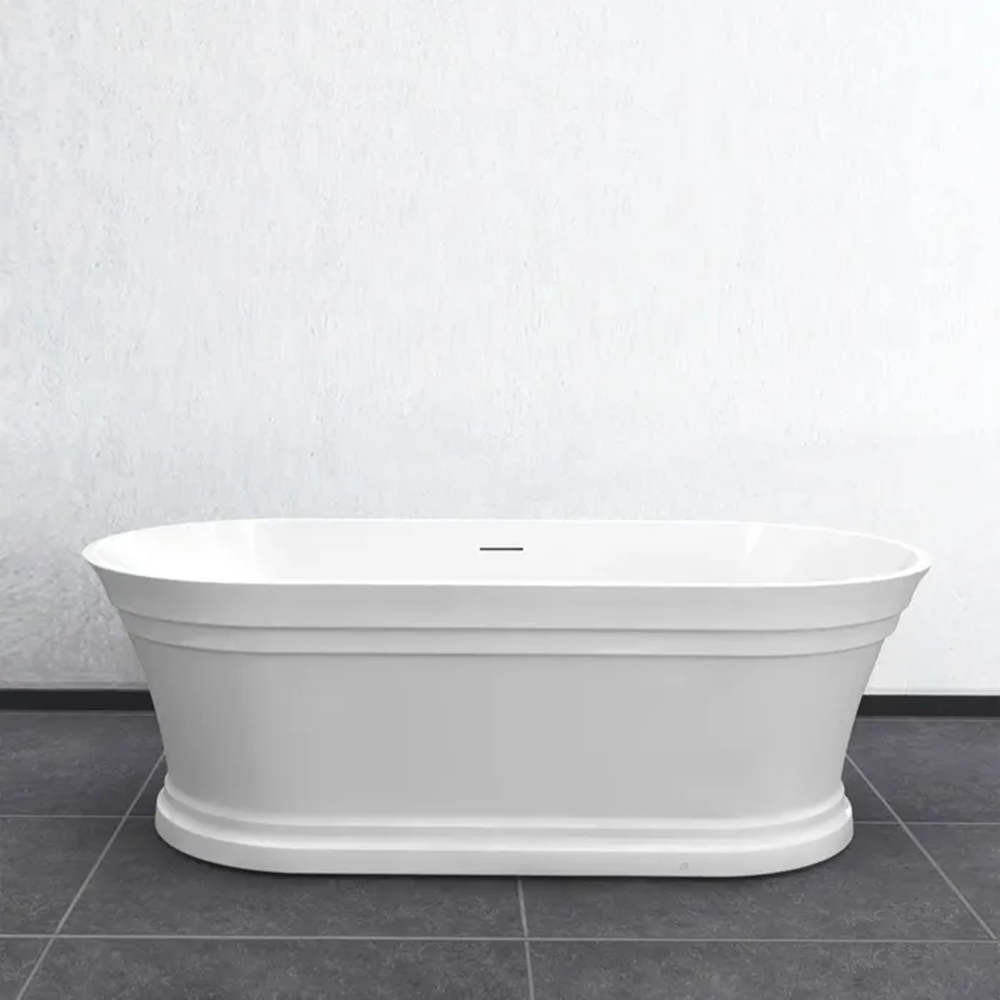 Otti Hampton Bathtub 1700x800x560mm w/ Overflow Matte White OCBT-1700MW-OF