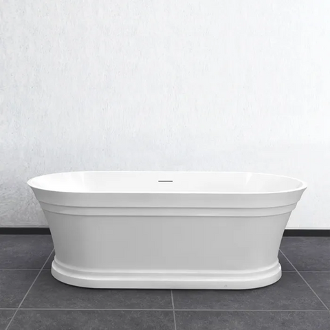 Otti Hampton Bathtub 1700x800x560mm w/ Overflow Matte White OCBT-1700MW-OF