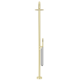 Bella Vista Mica Gooseneck Freestanding Outdoor Shower French Gold OS-5-FG