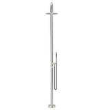 Bella Vista Mica Gooseneck Freestanding Outdoor Shower Brushed Nickel OS-5-BN