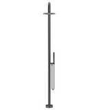 Bella Vista Mica Gooseneck Freestanding Outdoor Shower Gunmetal OS-5-GM