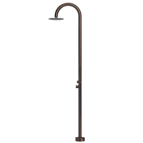 Bella Vista Mica Gooseneck Freestanding Outdoor Shower Dusk Bronze OS-5-DB