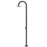 Bella Vista Mica Gooseneck Freestanding Outdoor Shower Black OS-5-BLK