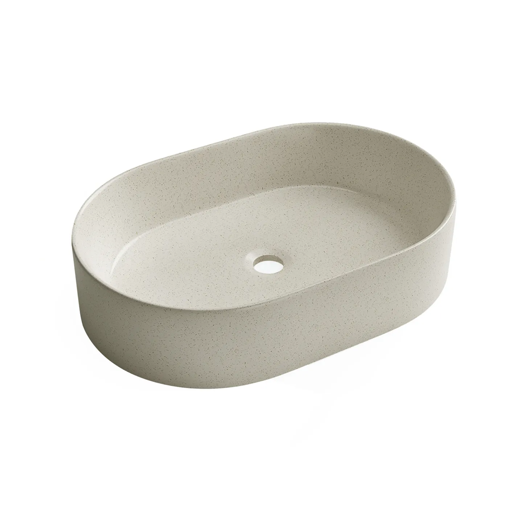 Otti Quay Oval Above Counter Basin 500x340x120mm Carbon Grey OT5035CG