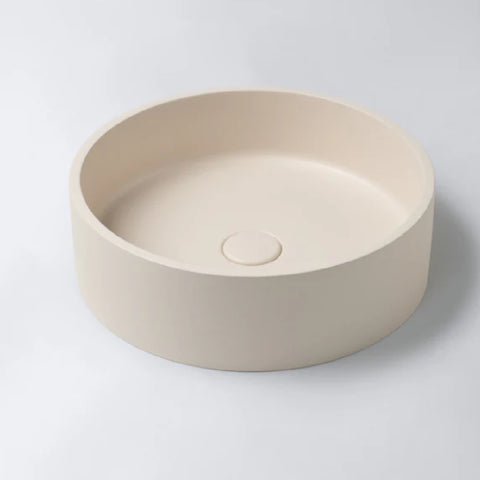 Eight Quarters Concrete Circle Above Counter Basin 390x390mm Oat EQCO1-O