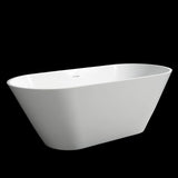 Kaskade Pure Olivia Freestanding Oval Stone Bath 1730mm Matte White VX02-1730-NIK8625NA