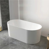 Otti Attica Noosa Freestanding Bath 1700mm w/ Overflow Matte White ANBT-1700-MW-OF