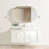 Otti Laguna Mk II Wall Hung Vanity 1200mm Matte White w/ Ceramic Top LGM1200WCT