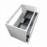 Otti Noosa Wall Hung Vanity 900mm Satin White w/ Undermount Natural Carrara Marble Top & Basin NS900WSTUD-NCA-UB