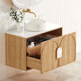 Otti Laguna Mk II Wall Hung Cabinet Only 900mm Natural Woodland Oak LGM900N