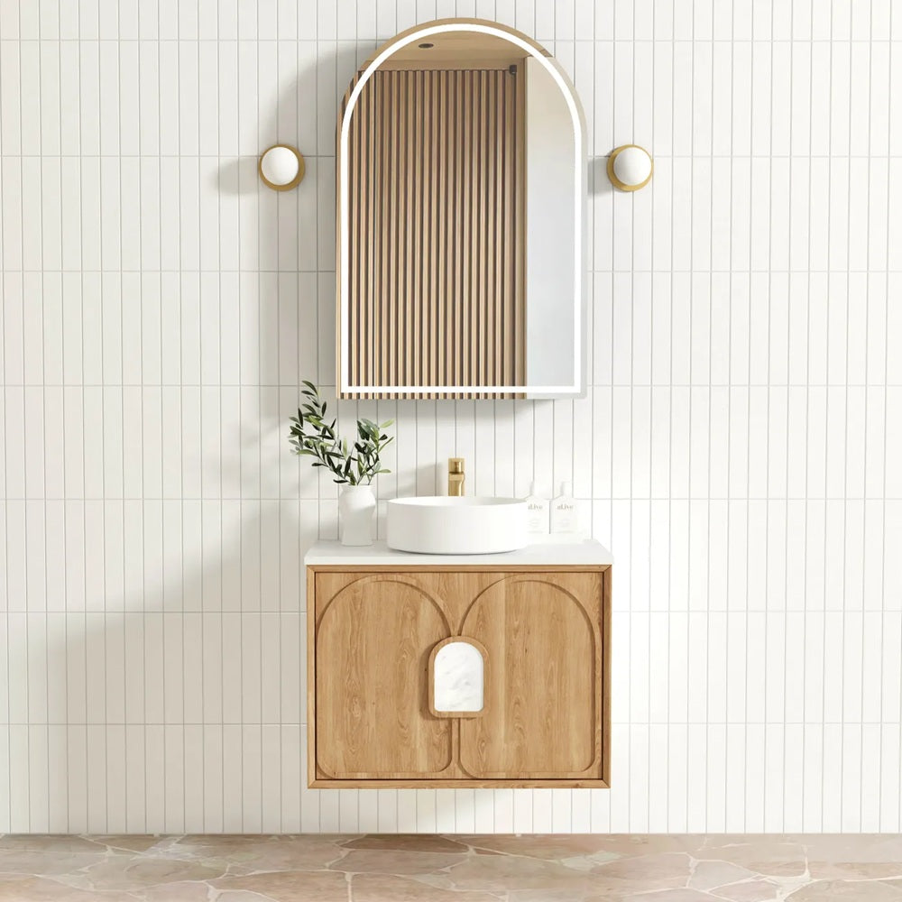 Otti Laguna Mk II Wall Hung Cabinet Only 750mm Natural Woodland Oak LGM750N