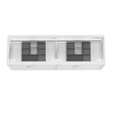Otti Laguna Mk II Wall Hung Vanity 1500mm Matte White w/ Natural Carrara Marble Top LGM1500WSTUD-NCA