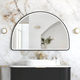 Otti LED Moonlight Archie Metal Framed Mirror 800x1200mm Matte Black LED-MA8012B