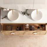 Otti Laguna Mk II Wall Hung Cabinet Only 1500mm Natural Woodland Oak LGM1500N