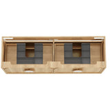 Otti Laguna Mk II Wall Hung Vanity 1500mm Natural Woodland Oak w/ Natural Carrara Marble Top LGM1500NSTUD-NCA